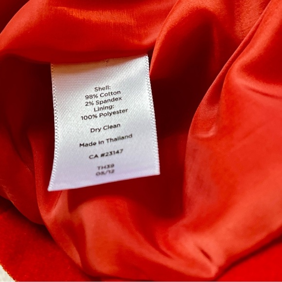 Talbots Classic Velvet Deep Orange Blazer Size 12p - Picture 8 of 8